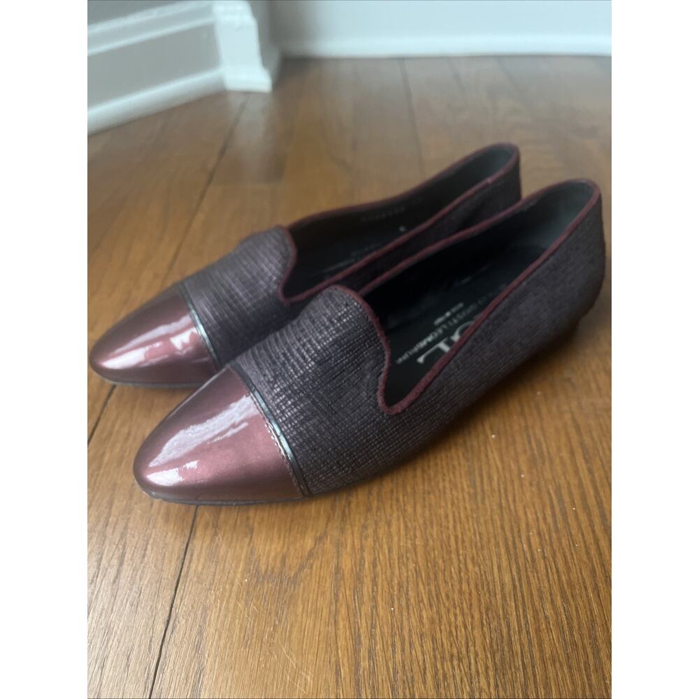 AGL Loafer Flats 36 6 Burgundy Cap Toe